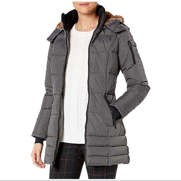 HFX Jackets & Blazers - NWT HFX powercloud 3/4 puffer full faux fur hood